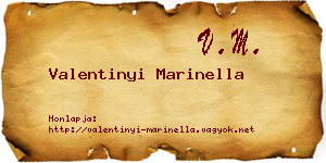 Valentinyi Marinella névjegykártya